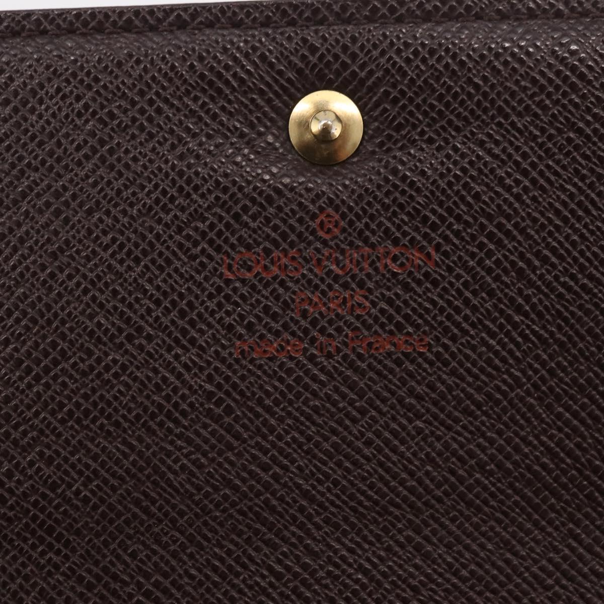 LOUIS VUITTON Damier Ebene Porte Tresor Etui Papie Wallet N61202 LV Auth 216174V