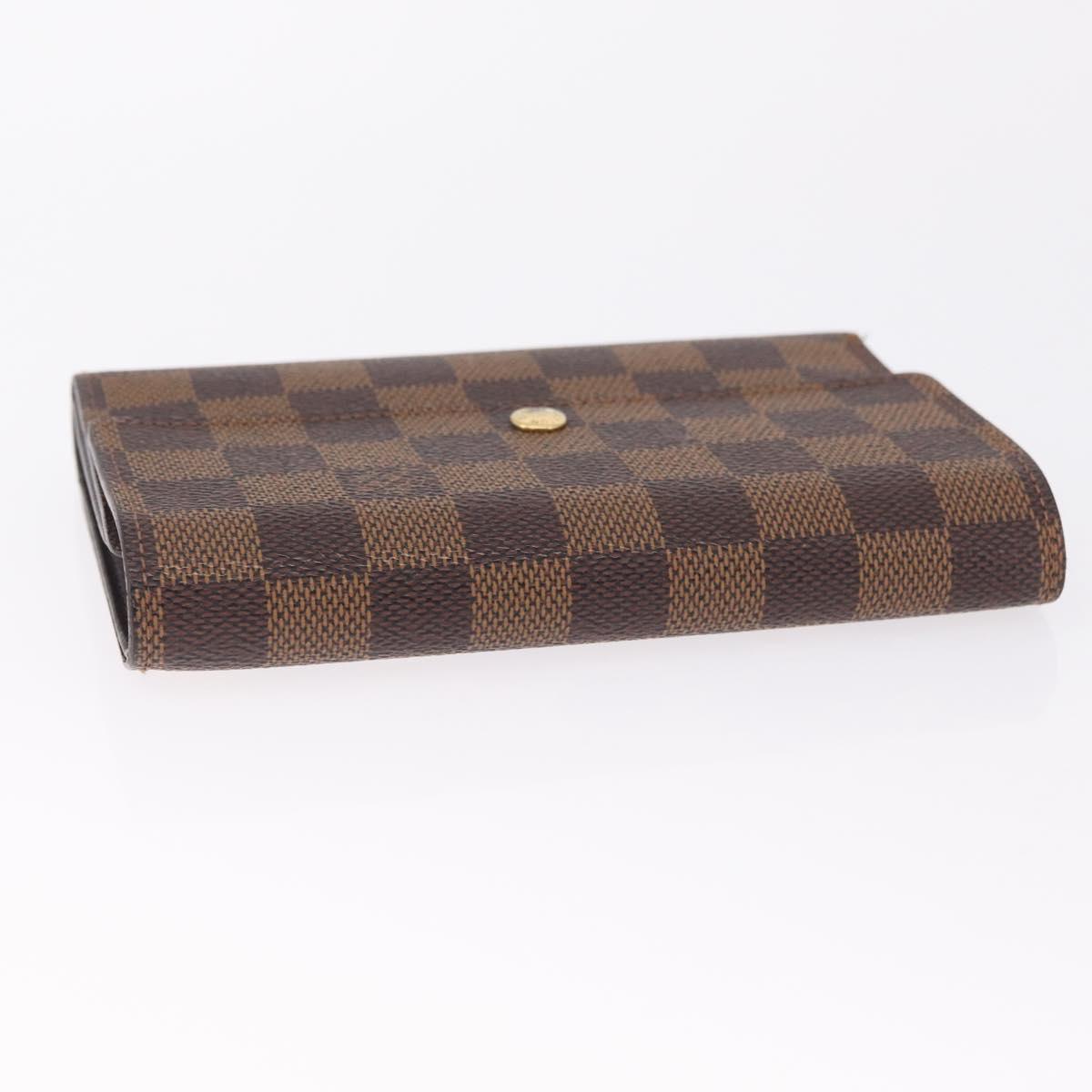 LOUIS VUITTON Damier Ebene Porte Tresor Etui Papie Wallet N61202 LV Auth 216174V