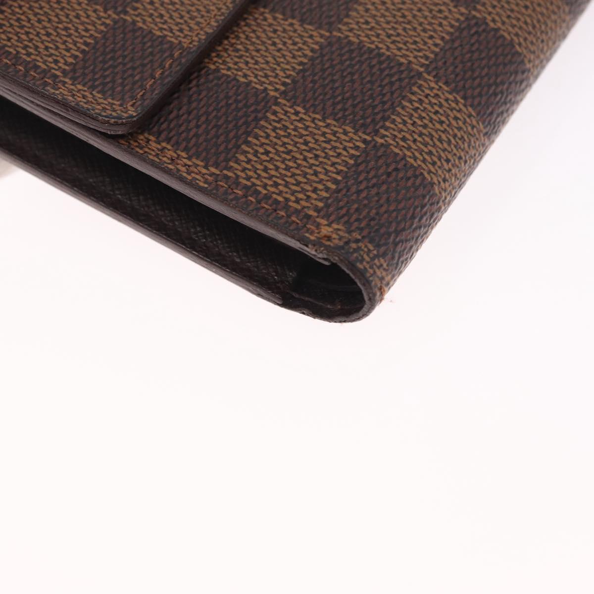 LOUIS VUITTON Damier Ebene Porte Tresor Etui Papie Wallet N61202 LV Auth 216174V
