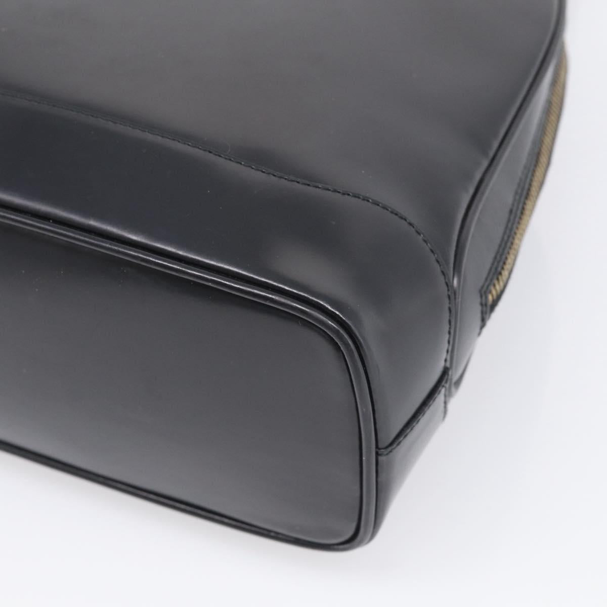 GUCCI Bamboo Tote Bag Patent leather Black Gold 001 3444 1650 Auth 216250