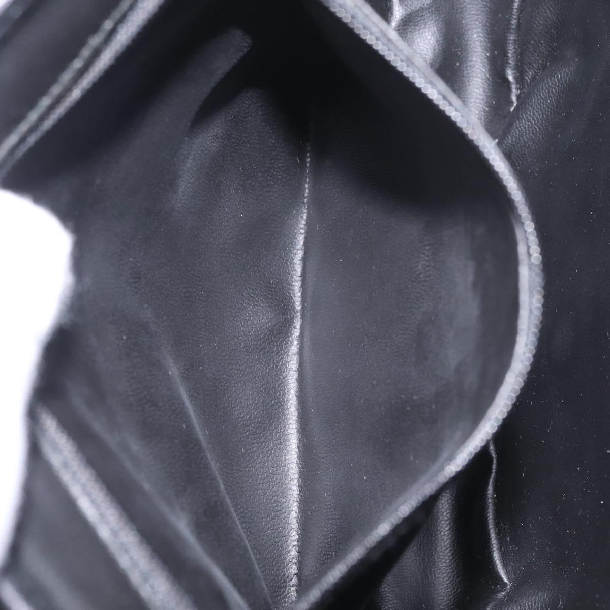 Valentino Shoulder Bag Leather Black Gold Auth 216251A