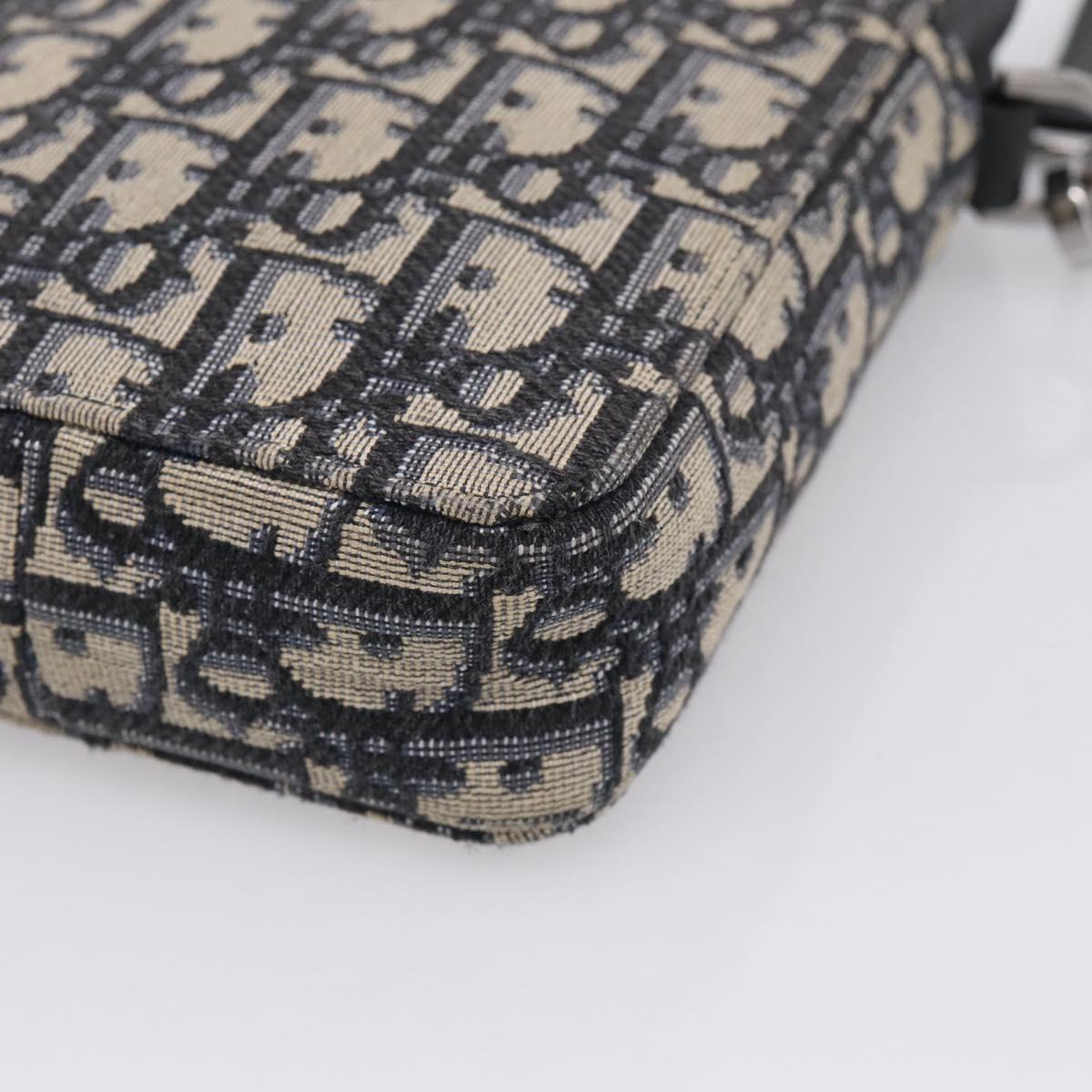 Christian Dior Trotter Canvas Oblique Messenger Pouch Bag Navy Auth 216266V