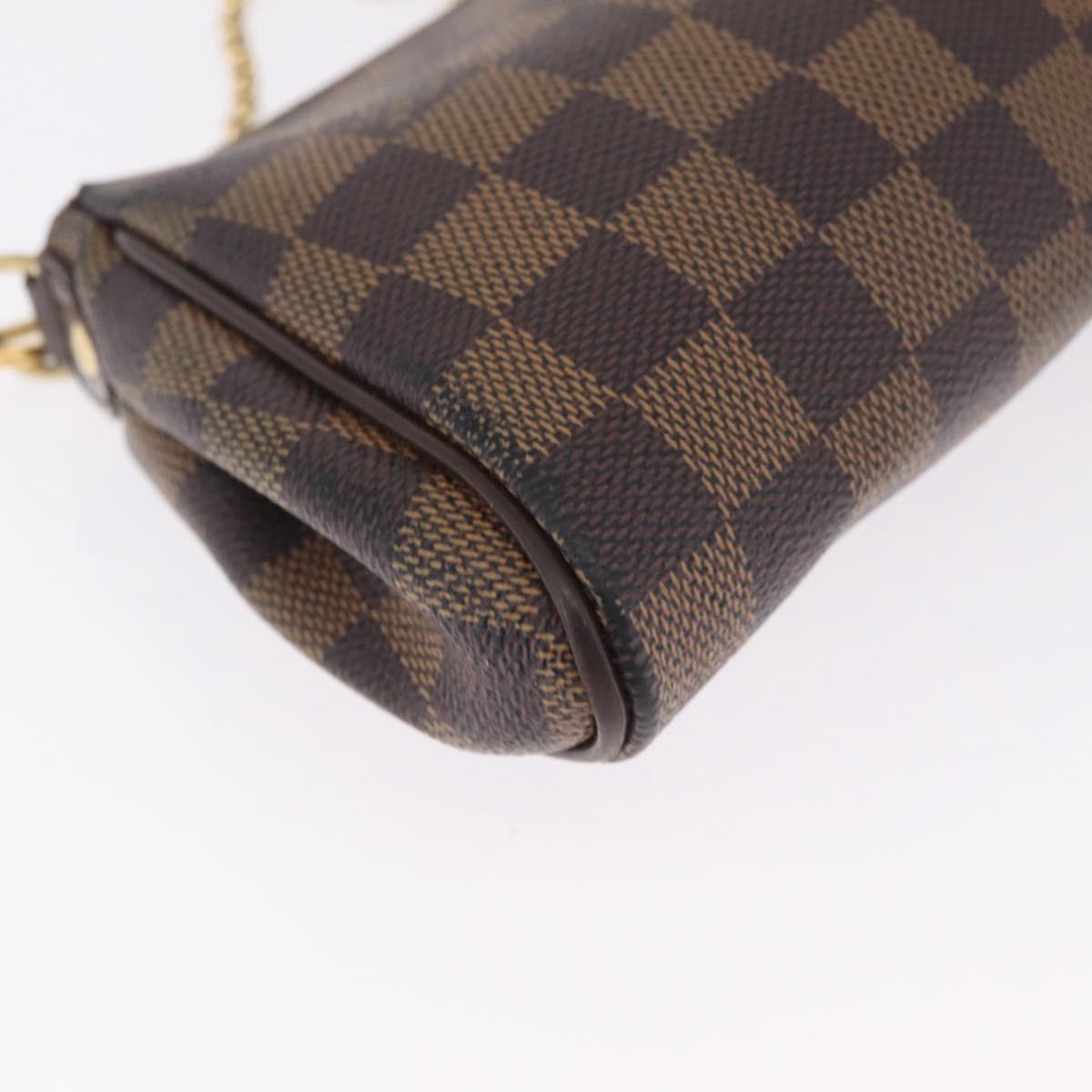 LOUIS VUITTON Damier Ebene Eva Shoulder Bag N55213 LV Auth 216275A