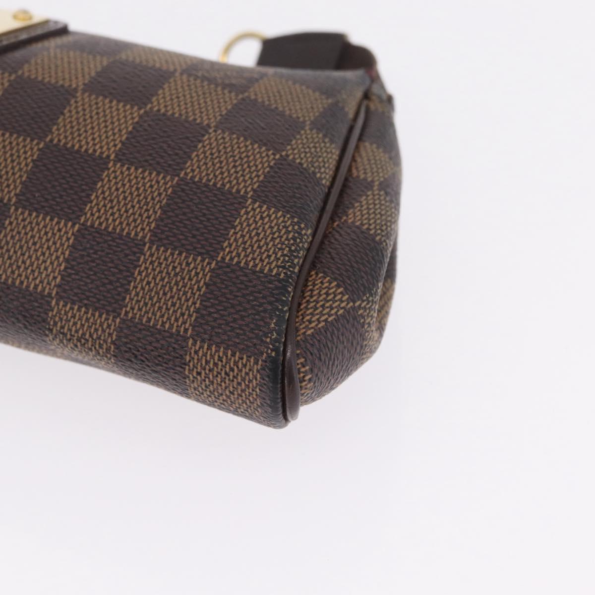 LOUIS VUITTON Damier Ebene Eva Shoulder Bag N55213 LV Auth 216275A
