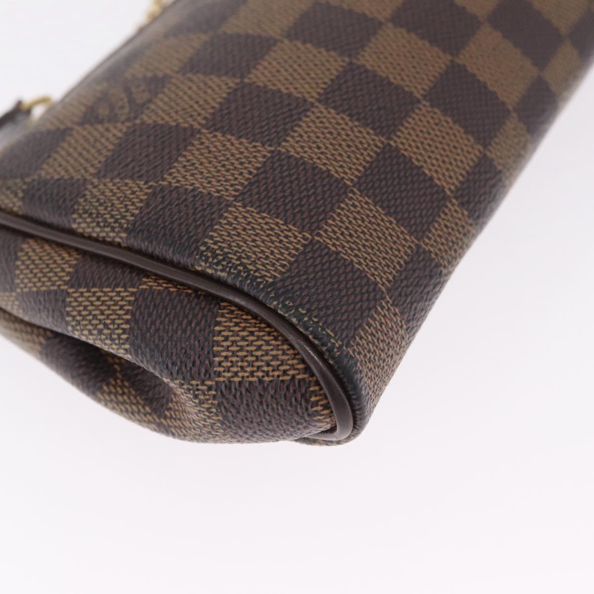 LOUIS VUITTON Damier Ebene Eva Shoulder Bag N55213 LV Auth 216275A