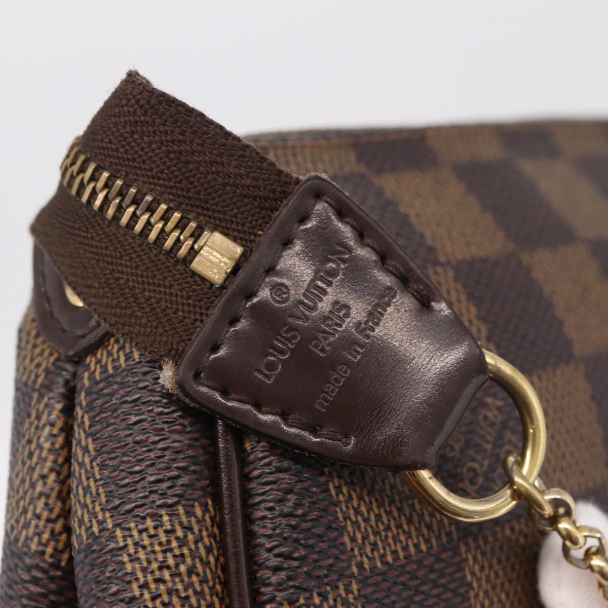 LOUIS VUITTON Damier Ebene Eva Shoulder Bag N55213 LV Auth 216275A