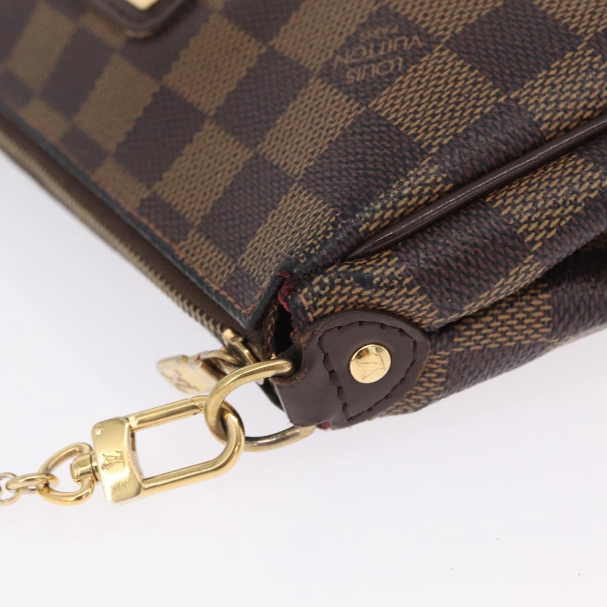 LOUIS VUITTON Damier Ebene Eva Shoulder Bag N55213 LV Auth 216275A