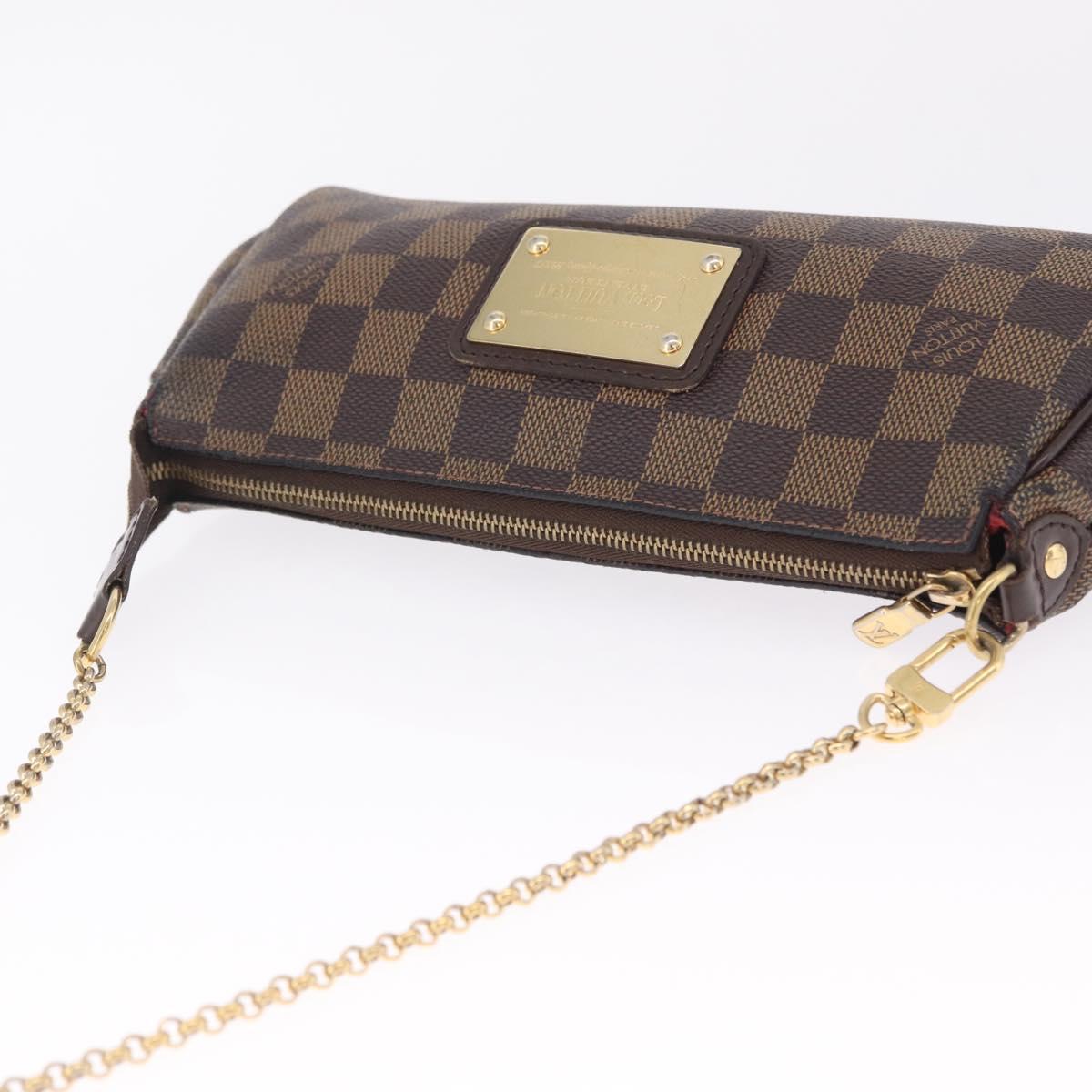 LOUIS VUITTON Damier Ebene Eva Shoulder Bag N55213 LV Auth 216275A