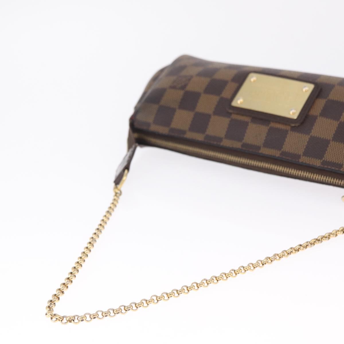 LOUIS VUITTON Damier Ebene Eva Shoulder Bag N55213 LV Auth 216275A