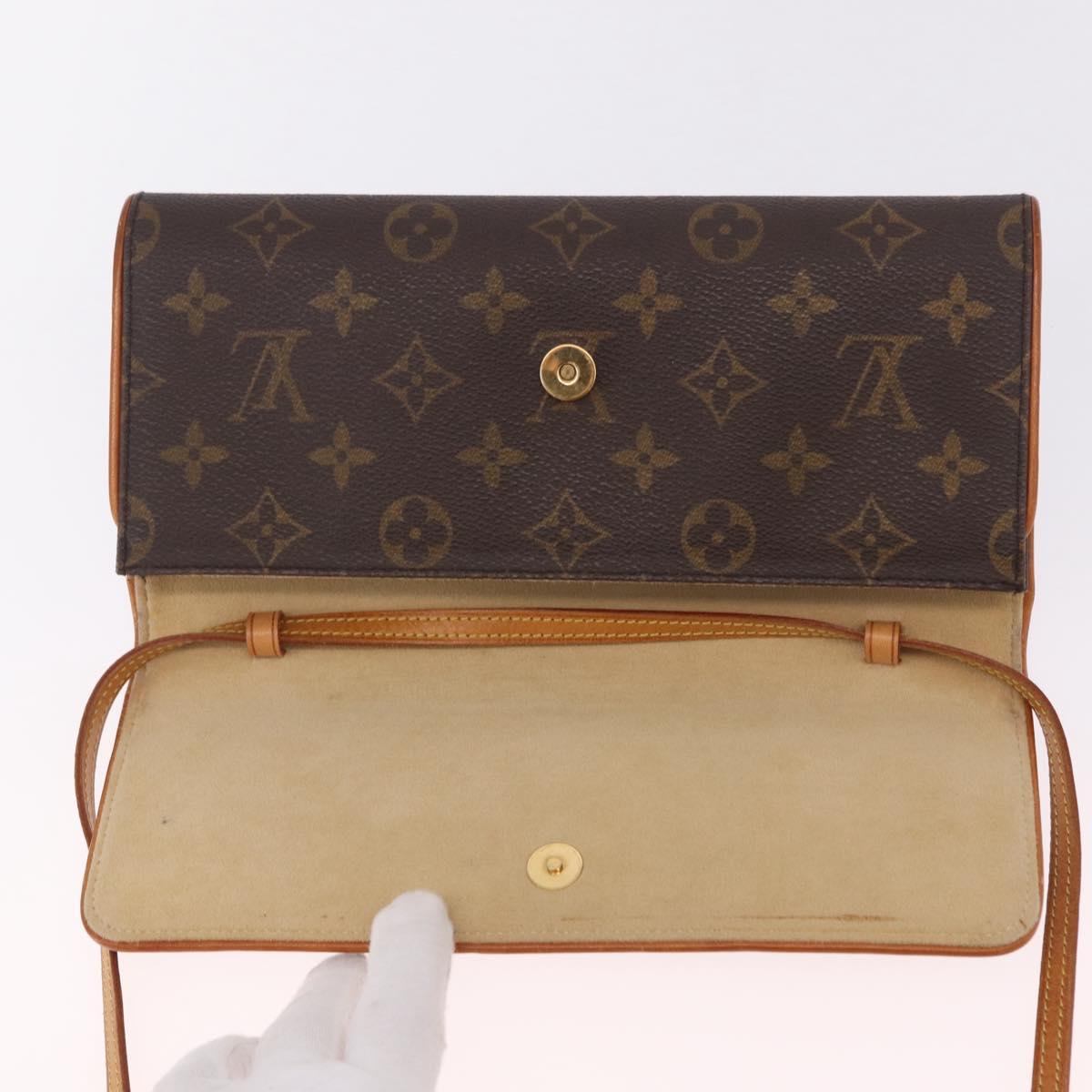 LOUIS VUITTON Monogram Pochette Twin GM Shoulder Bag M51852 LV Auth 216280