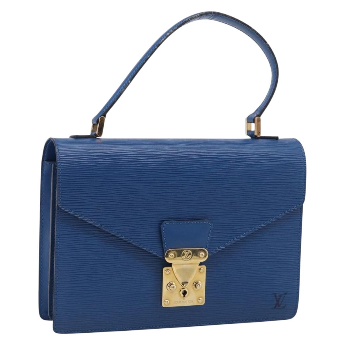 LOUIS VUITTON Epi Concorde Hand Bag Blue M52135 LV Auth 216288