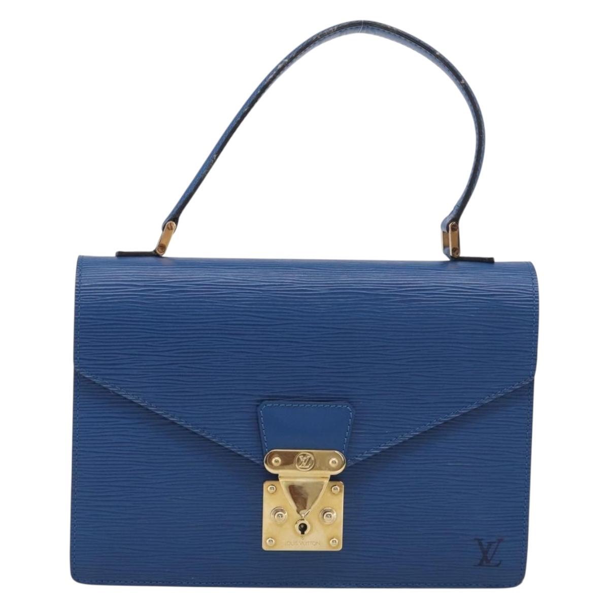 LOUIS VUITTON Epi Concorde Hand Bag Blue M52135 LV Auth 216288