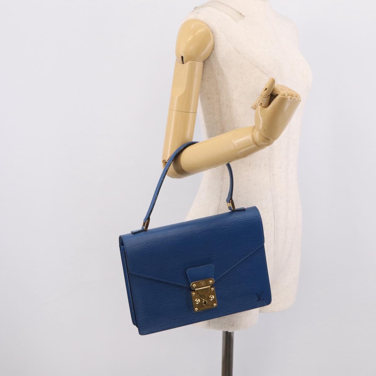 LOUIS VUITTON Epi Concorde Hand Bag Blue M52135 LV Auth 216288