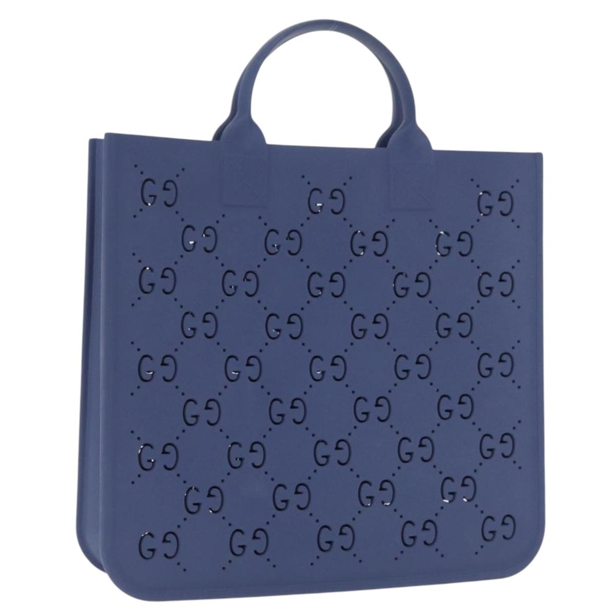 GUCCI GG Canvas Children's Tote Bag PVC Blue 679365 Auth 216291A