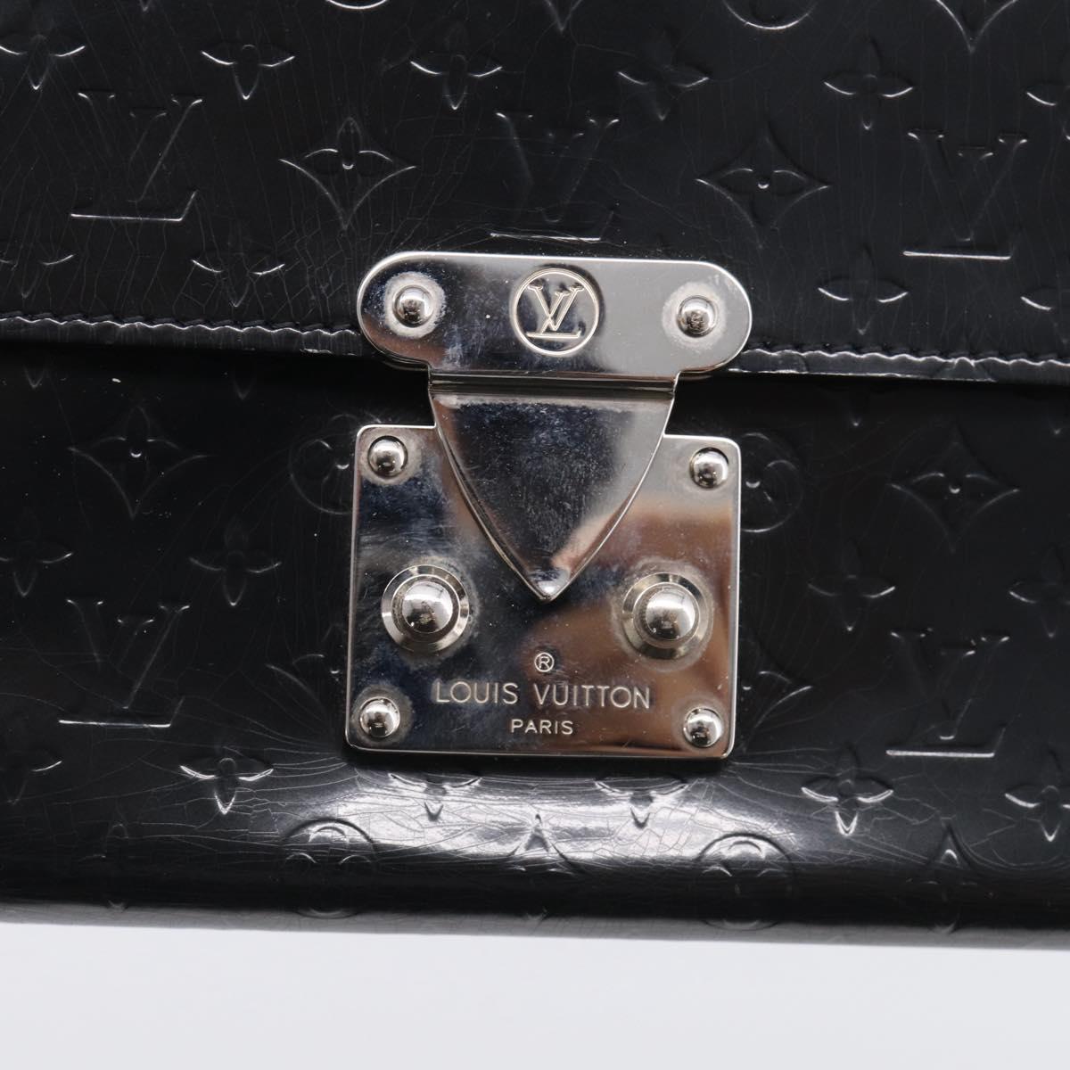 LOUIS VUITTON Monogram Mini Glace Anushka MM Clutch Bag Black M92230 Auth 216304