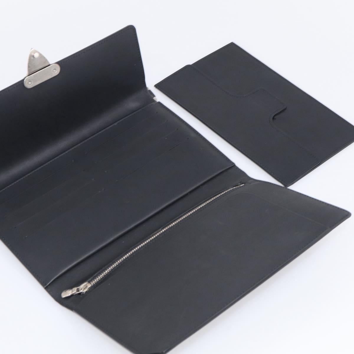 LOUIS VUITTON Monogram Mini Glace Anushka MM Clutch Bag Black M92230 Auth 216304