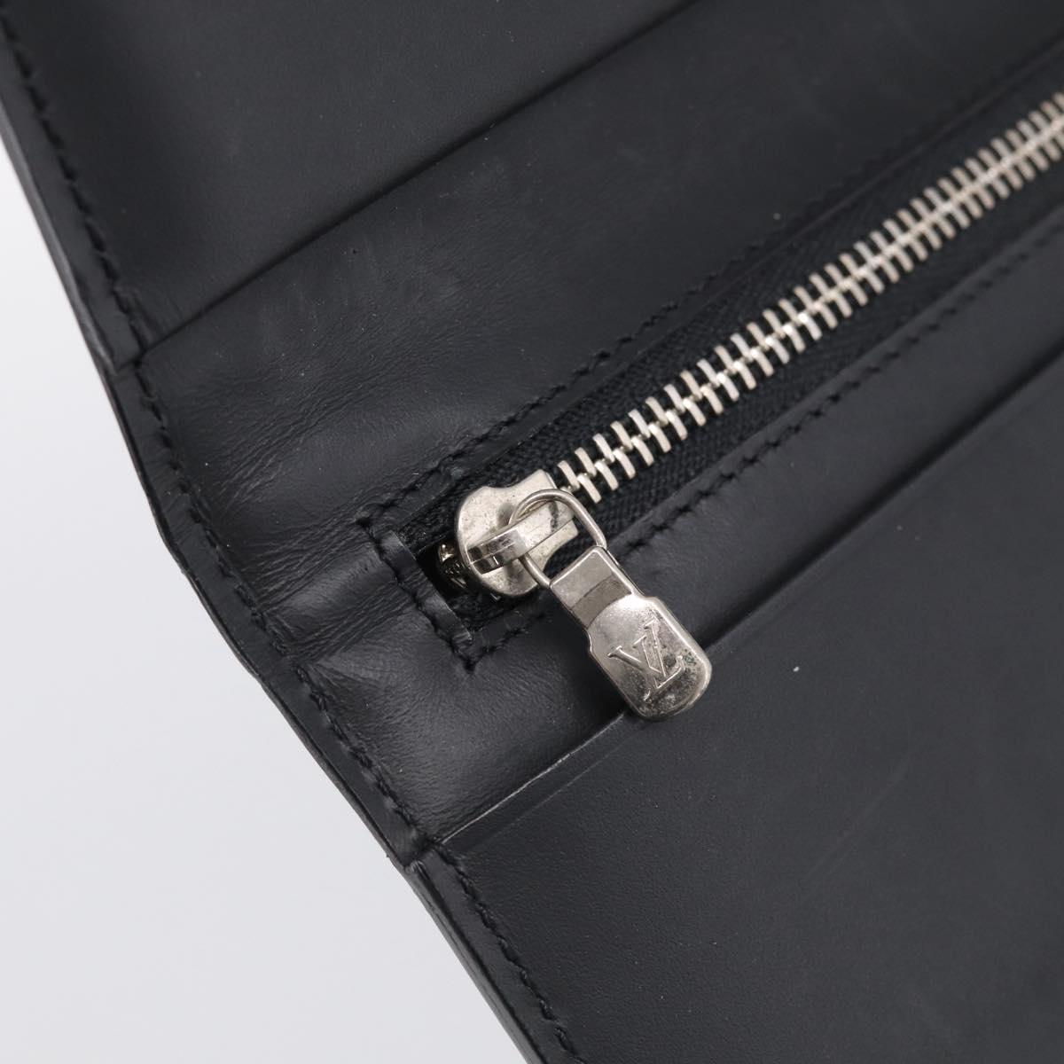 LOUIS VUITTON Monogram Mini Glace Anushka MM Clutch Bag Black M92230 Auth 216304