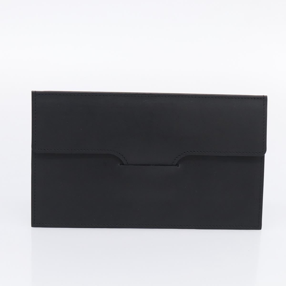 LOUIS VUITTON Monogram Mini Glace Anushka MM Clutch Bag Black M92230 Auth 216304