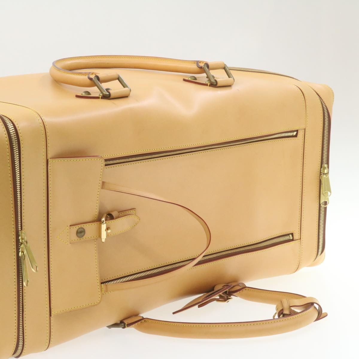 LOUIS VUITTON Nomad Travel Boston Bag Special order Beige LV Auth 22115SV