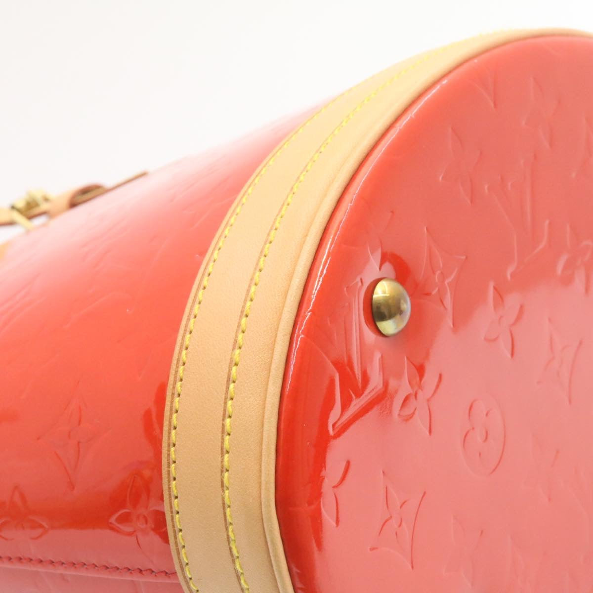 LOUIS VUITTON Monogram Vernis Bucket PM Shoulder Bag SP Order Rouge Auth 22324SM