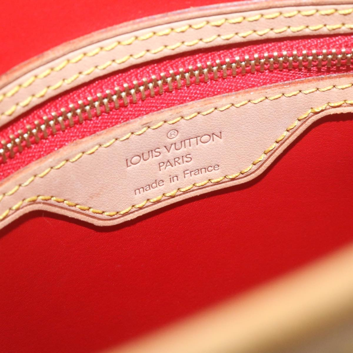 LOUIS VUITTON Monogram Vernis Bucket PM Shoulder Bag SP Order Rouge Auth 22324SM