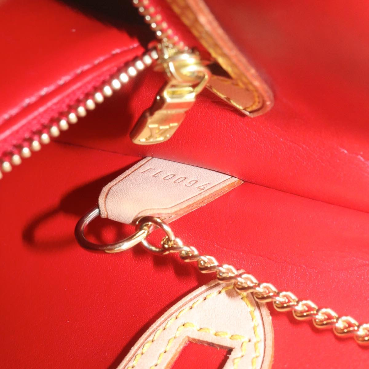 LOUIS VUITTON Monogram Vernis Bucket PM Shoulder Bag SP Order Rouge Auth 22324A