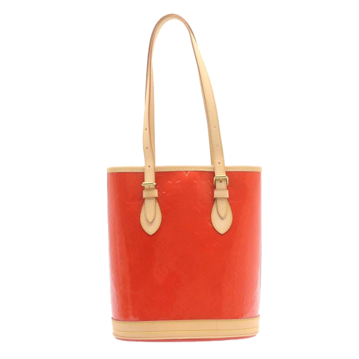 LOUIS VUITTON Monogram Vernis Bucket PM Shoulder Bag SP Order Rouge Auth 22324SM