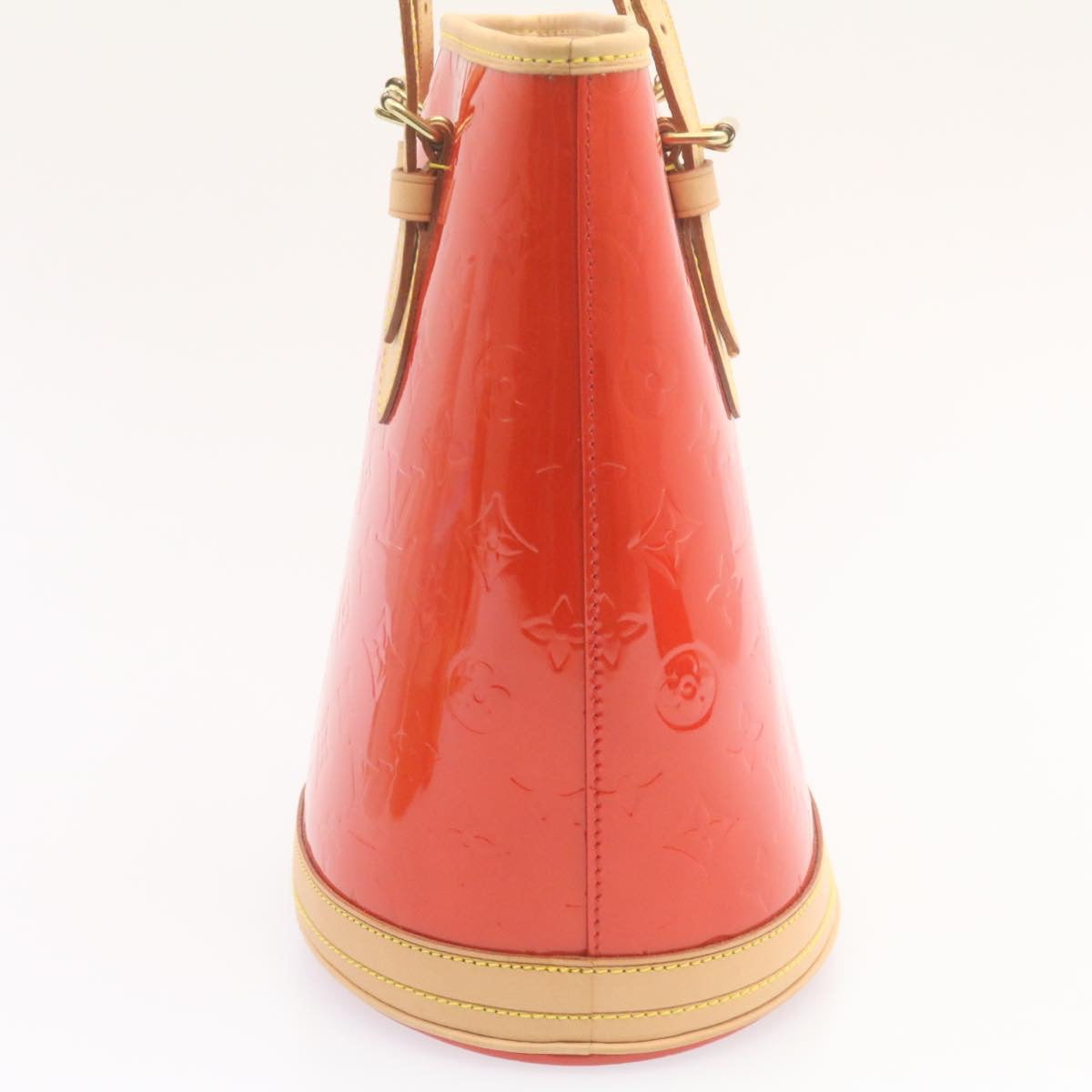 LOUIS VUITTON Monogram Vernis Bucket PM Shoulder Bag SP Order Rouge Auth 22324A