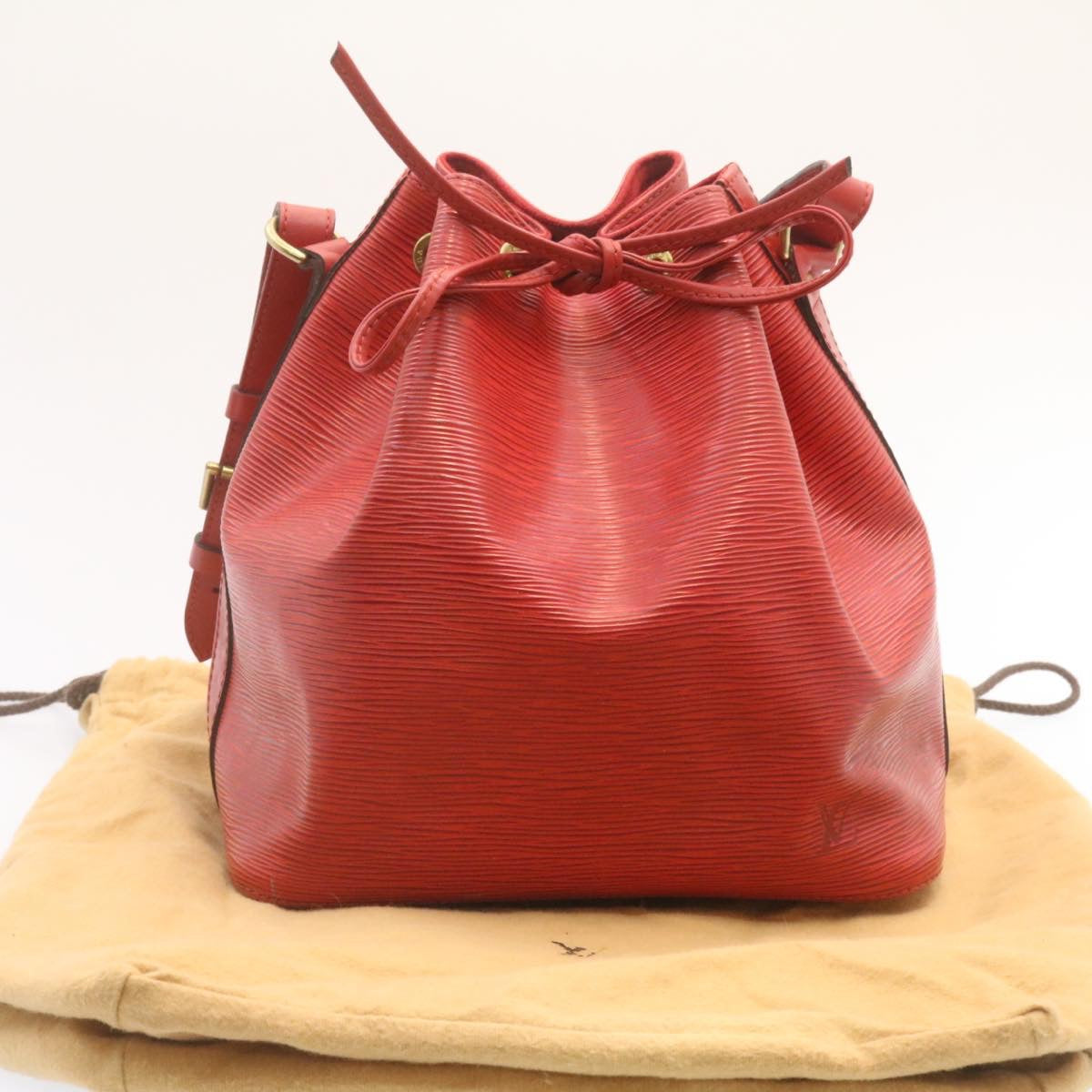 LOUIS VUITTON Epi Noe Shoulder Bag Red M44107 LV Auth 22556