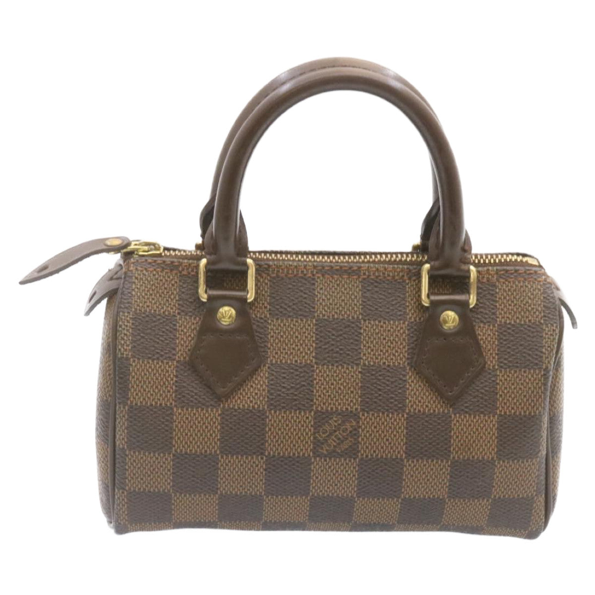 LOUIS VUITTON Damier Ebene Mini Speedy Hand Bag SP Order LV Auth 23260SM