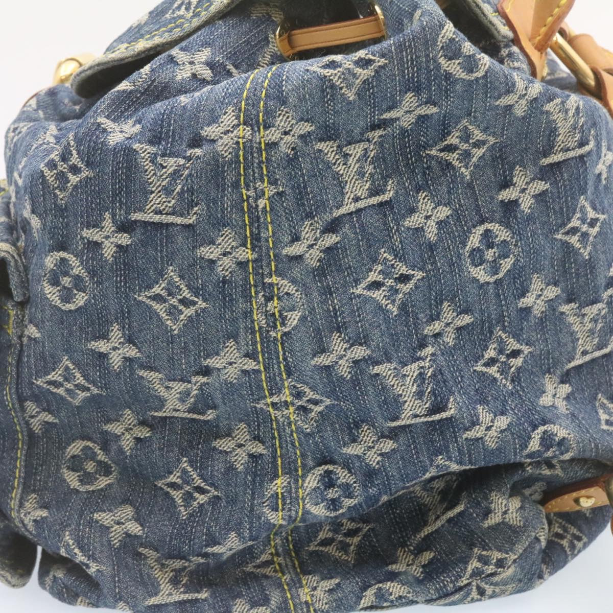 LOUIS VUITTON Monogram Denim Sac A Dos GM Backpack Blue M95056 LV Auth 23330A