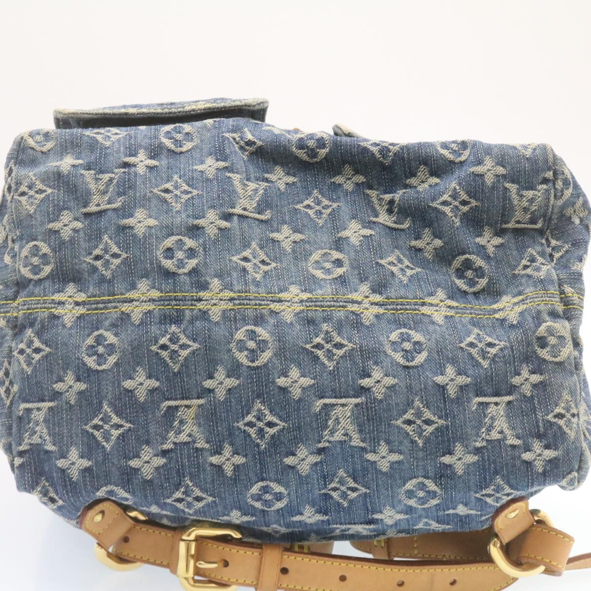 LOUIS VUITTON Monogram Denim Sac A Dos GM Backpack Blue M95056 LV Auth 23330A