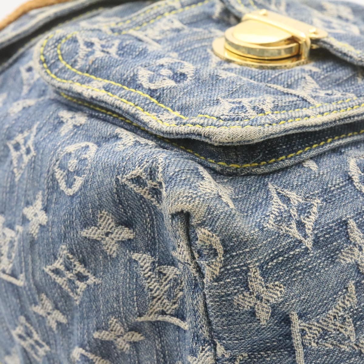 LOUIS VUITTON Monogram Denim Sac a Dos GM Backpack Blue M95056 LV Auth 23405