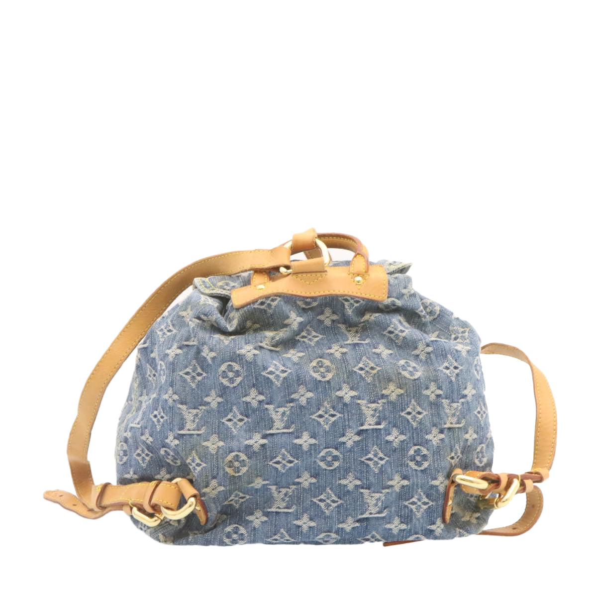 LOUIS VUITTON Monogram Denim Sac a Dos GM Backpack Blue M95056 LV Auth 23405