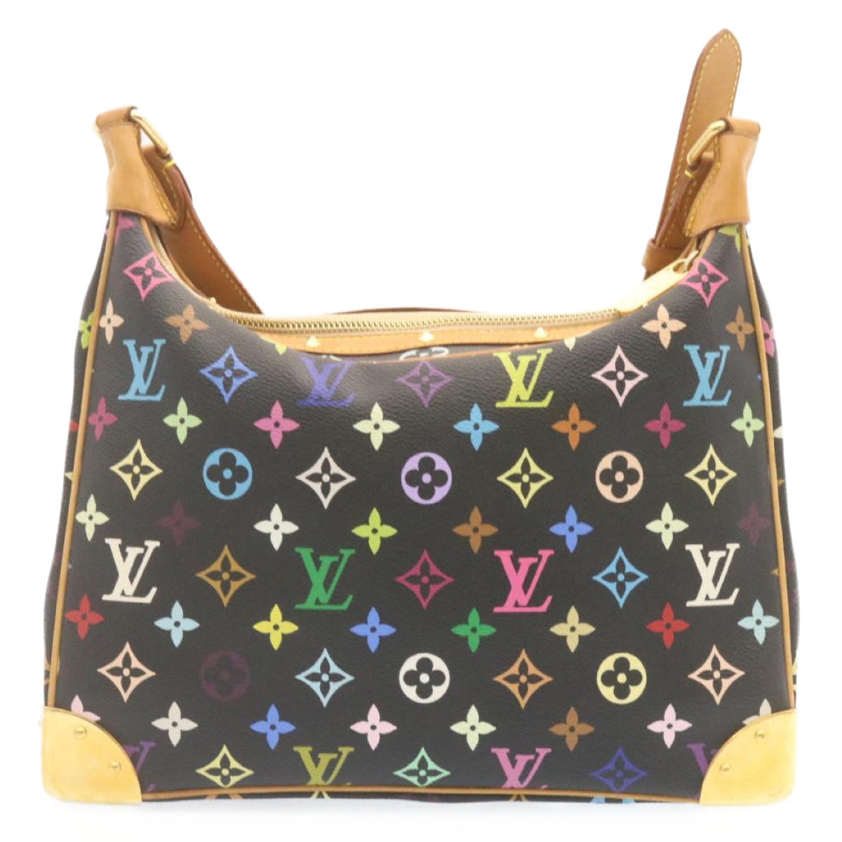 LOUIS VUITTON Monogram Multicolor Boulogne Shoulder Bag Black M92638 Auth 23547A