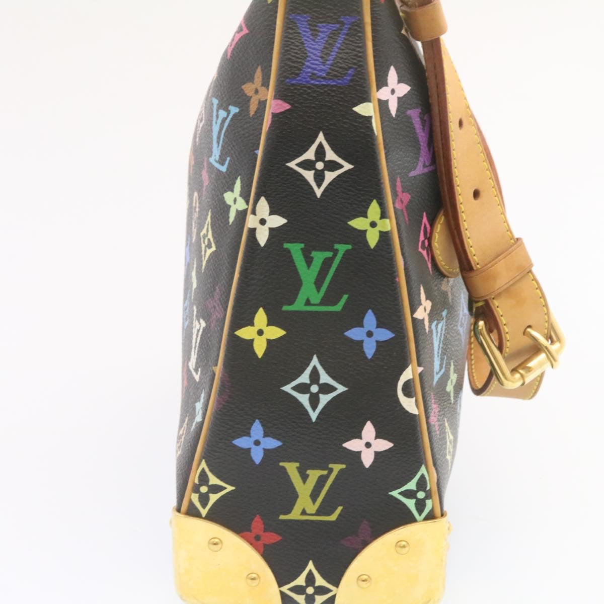 LOUIS VUITTON Monogram Multicolor Boulogne Shoulder Bag Black M92638 Auth 23547A