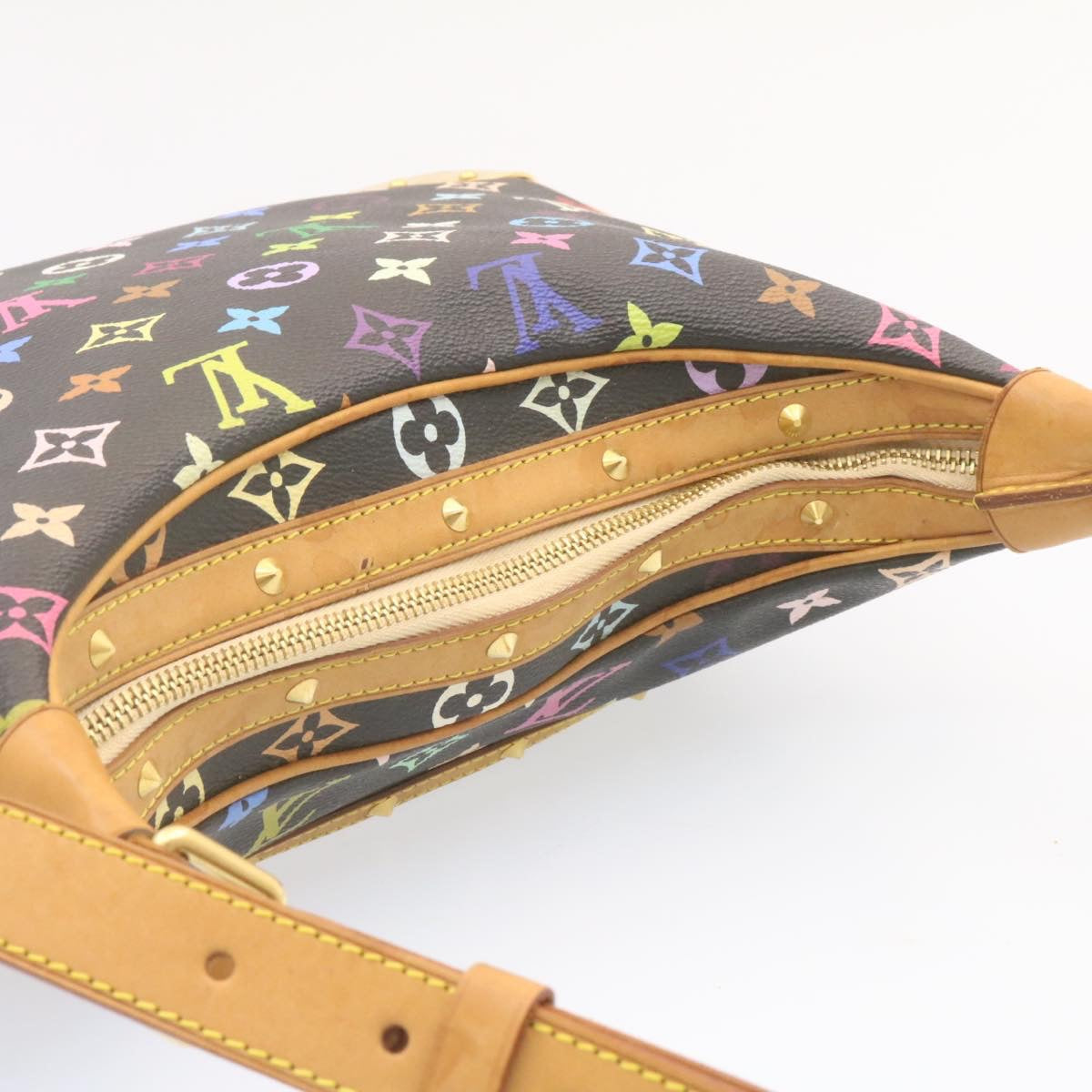 LOUIS VUITTON Monogram Multicolor Boulogne Shoulder Bag Black M92638 Auth 23547A