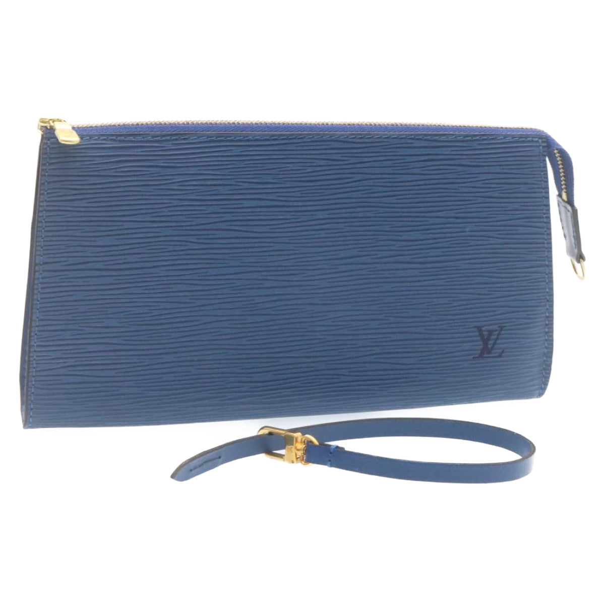 LOUIS VUITTON Epi Pochette Accessoires Pouch Blue M52945 LV Auth 23568A