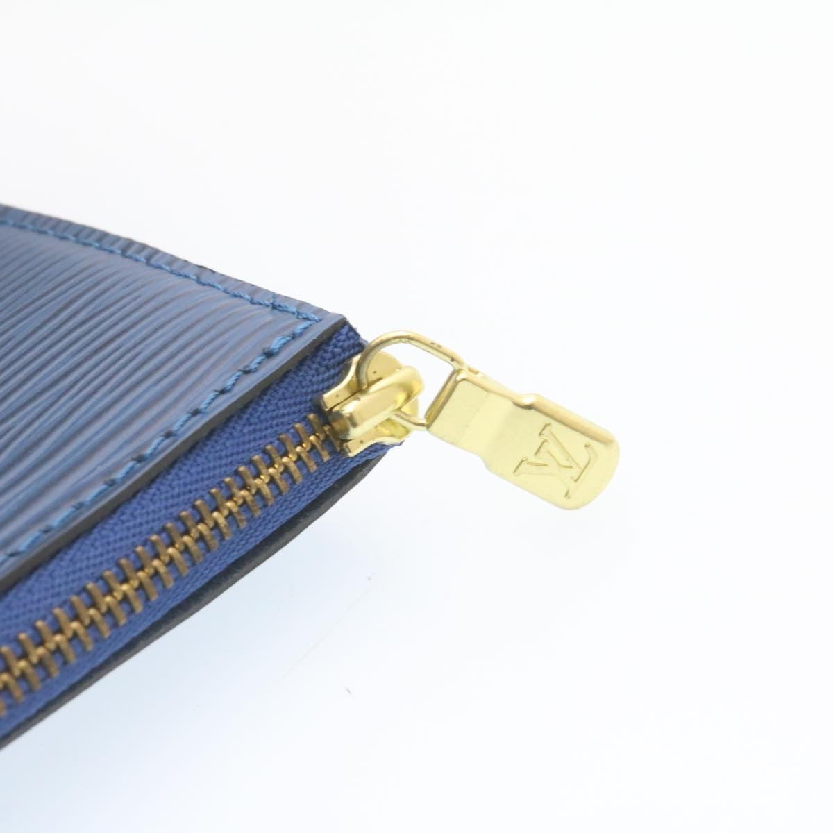 LOUIS VUITTON Epi Pochette Accessoires Pouch Blue M52945 LV Auth 23568A