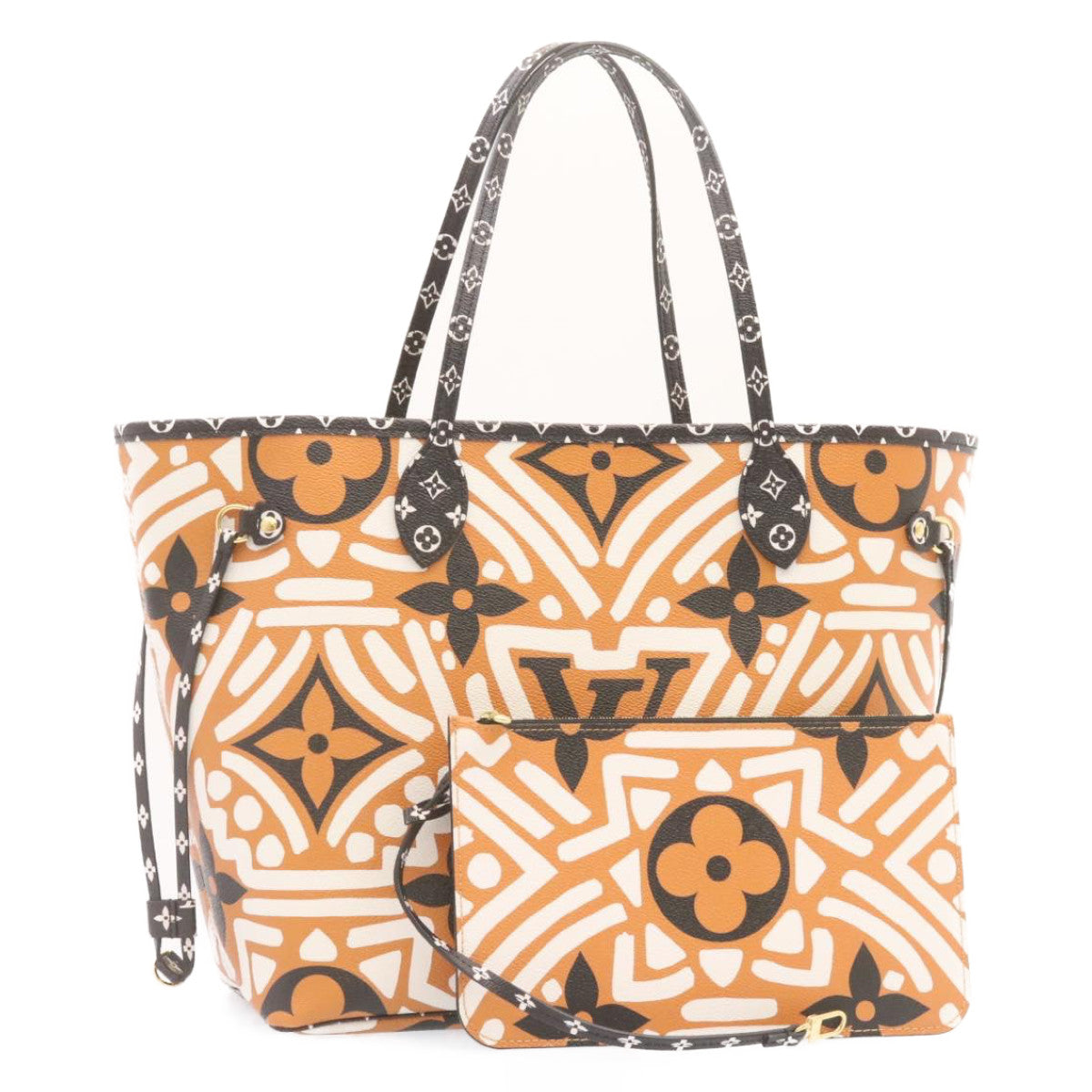 LOUIS VUITTON Monogram Giant Neverfull MM Tote Bag Caramel M56584 LV Auth 24446S
