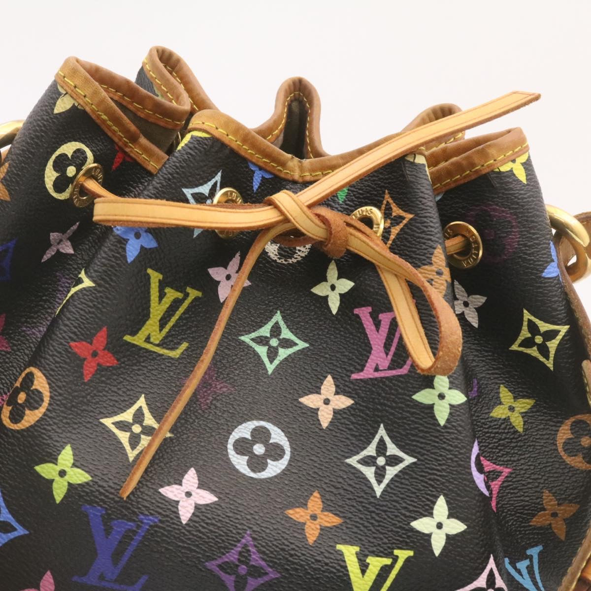 LOUIS VUITTON Monogram Multicolor Noe Shoulder Bag Black M42230 LV Auth 25728A