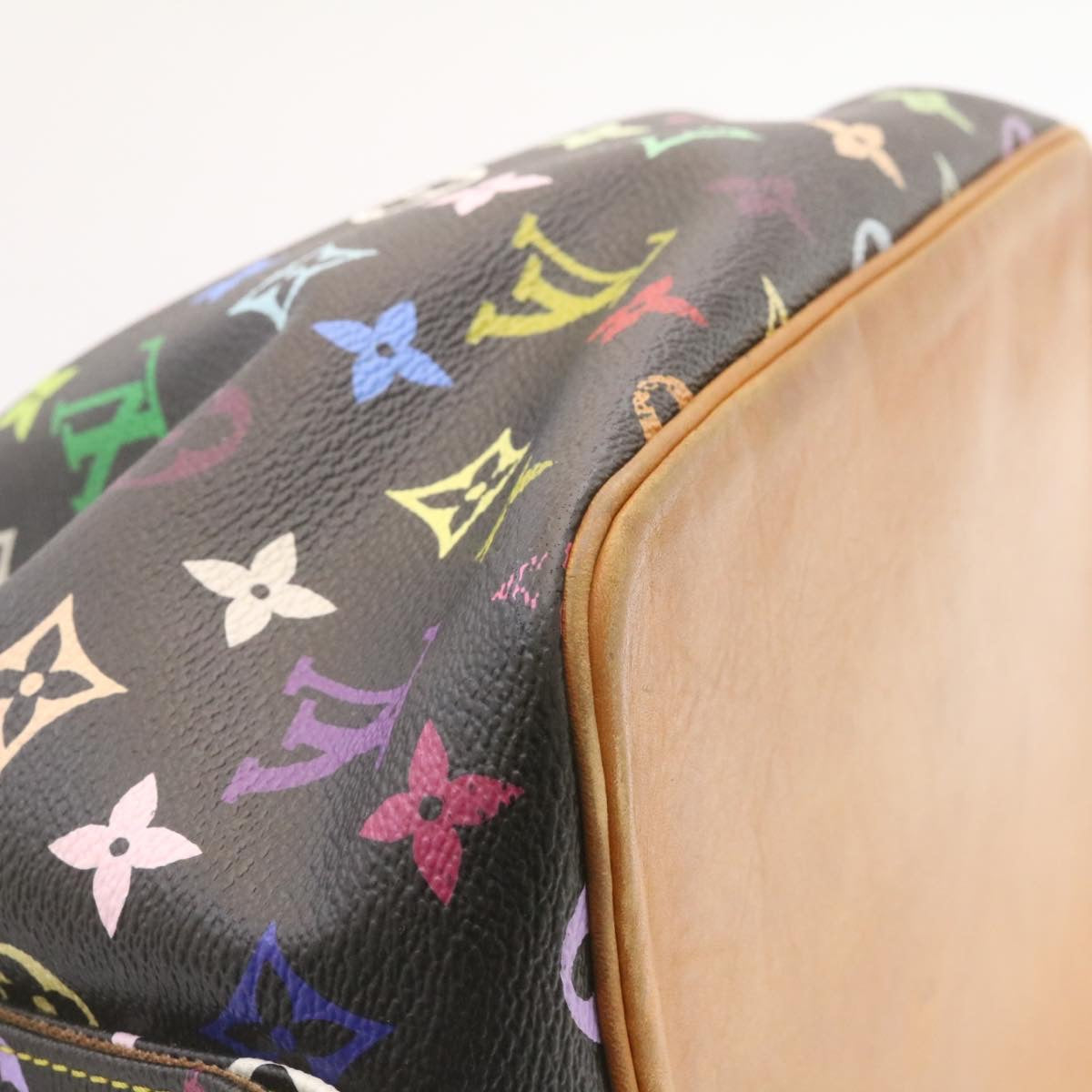 LOUIS VUITTON Monogram Multicolor Noe Shoulder Bag Black M42230 LV Auth 25728A