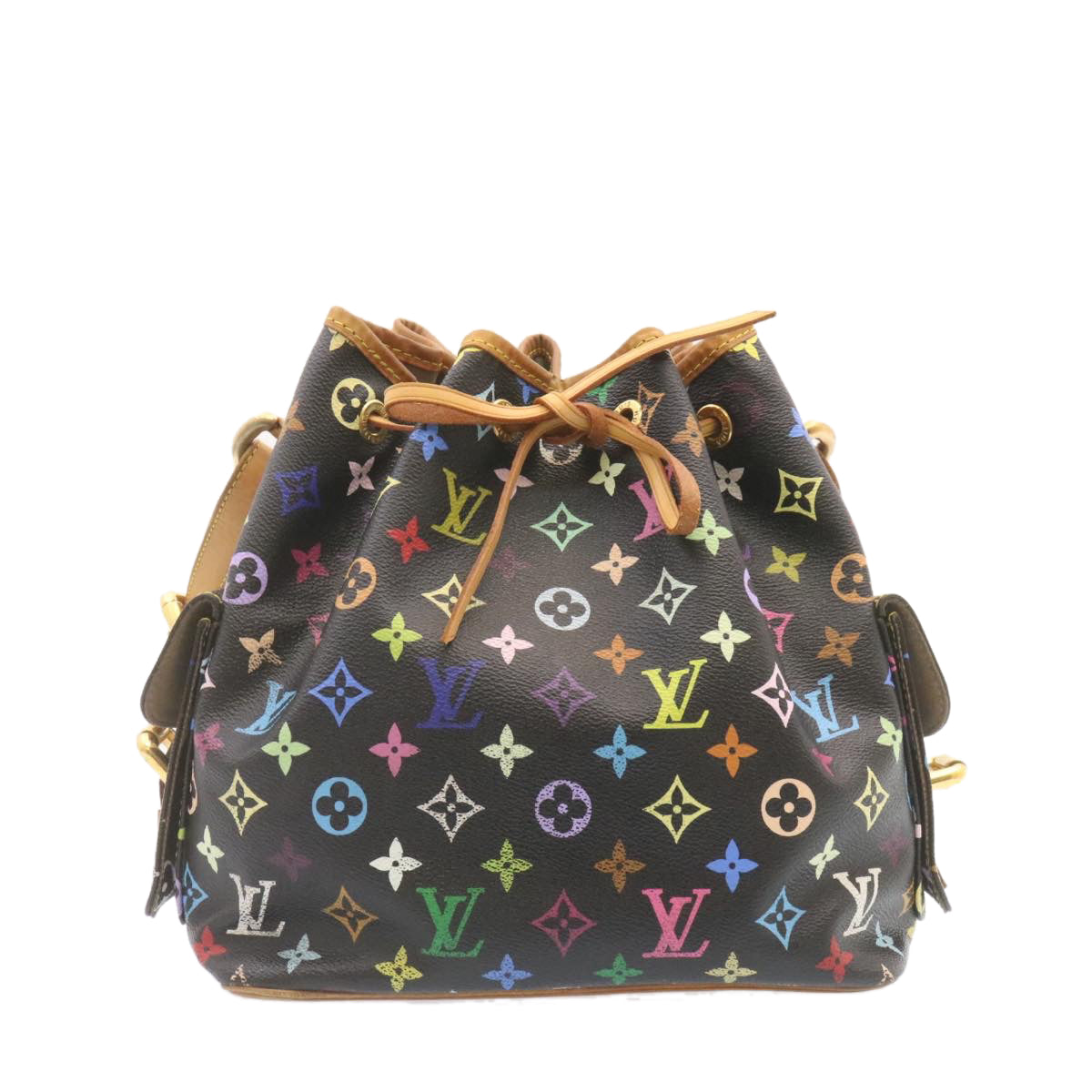 LOUIS VUITTON Monogram Multicolor Noe Shoulder Bag Black M42230 LV Auth 25728A