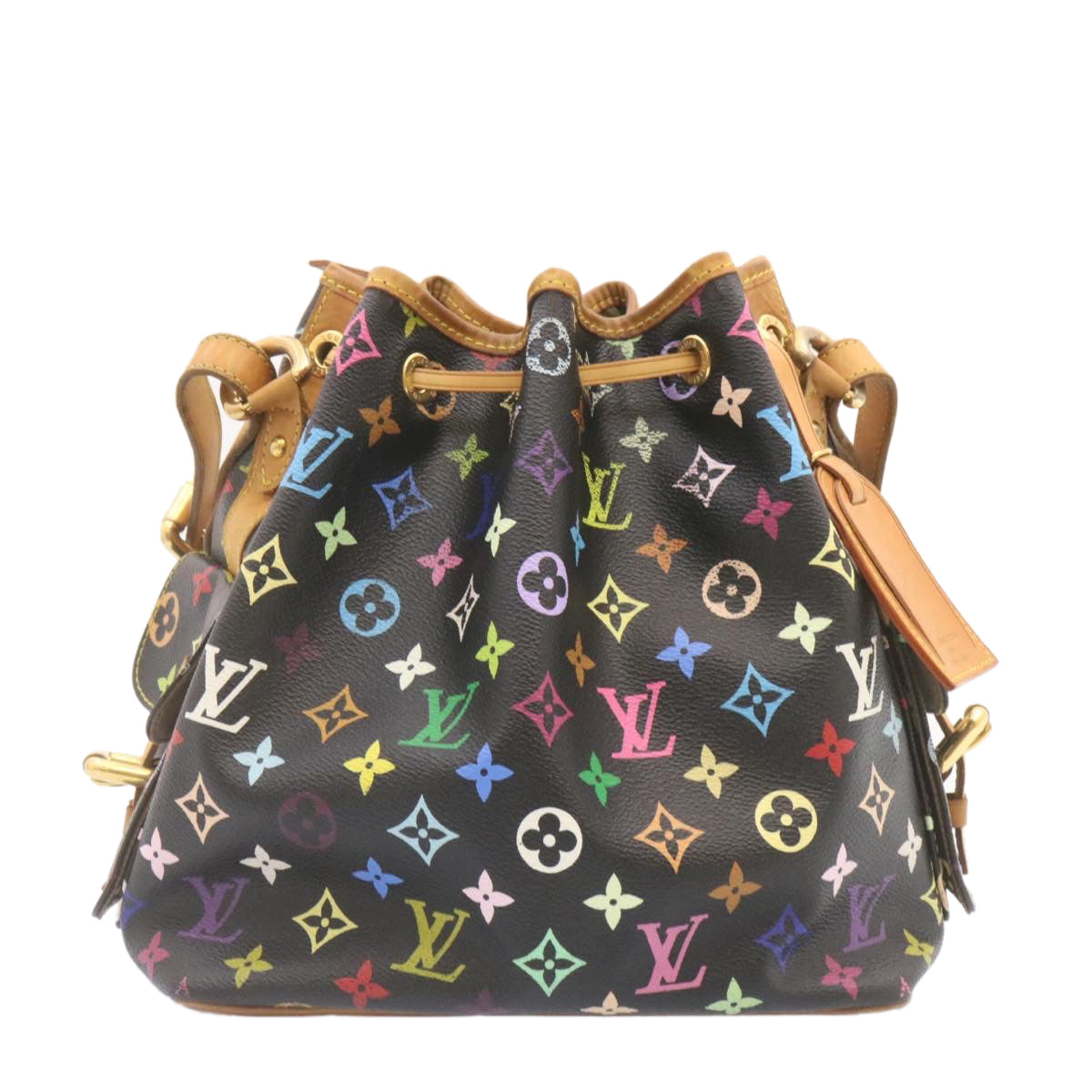 LOUIS VUITTON Monogram Multicolor Noe Shoulder Bag Black M42230 LV Auth 25728A