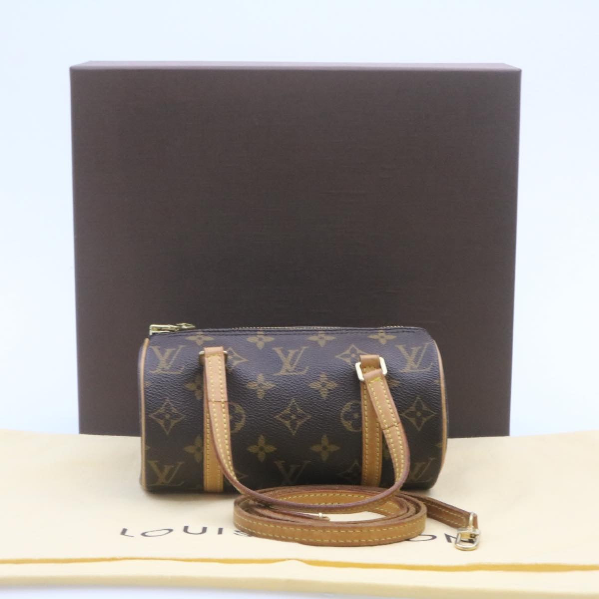 LOUIS VUITTON Monogram Papillon 19 Hand Bag M51389 LV Auth 25829A