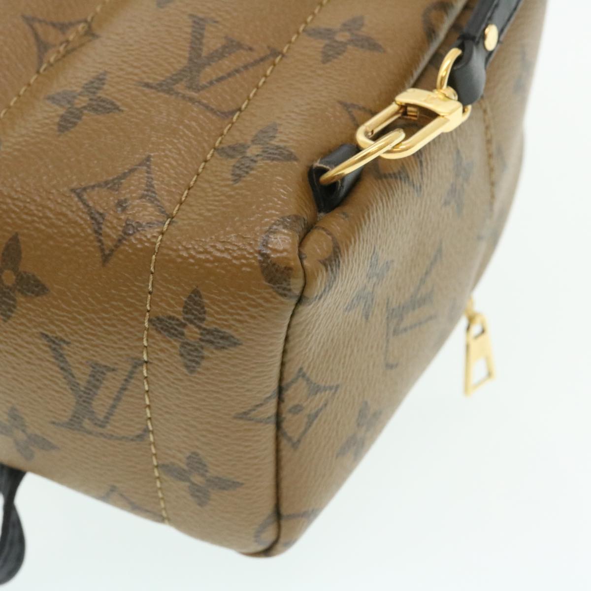 LOUIS VUITTON Monogram Reverse Palm Springs Mini Backpack M44872 LV Auth 25969A