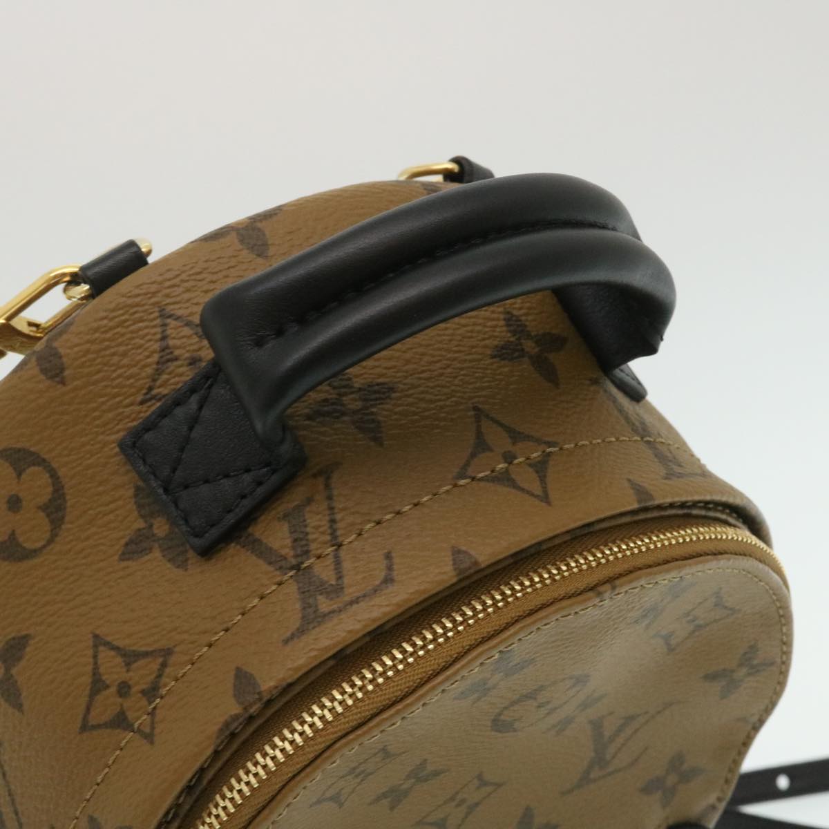 LOUIS VUITTON Monogram Reverse Palm Springs Mini Backpack M44872 LV Auth 25969A