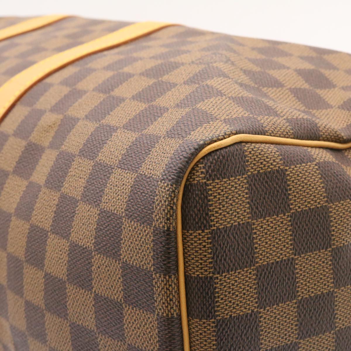 LOUIS VUITTON Damier Ebene Keepall 45 Boston Bag LV Auth 26495A