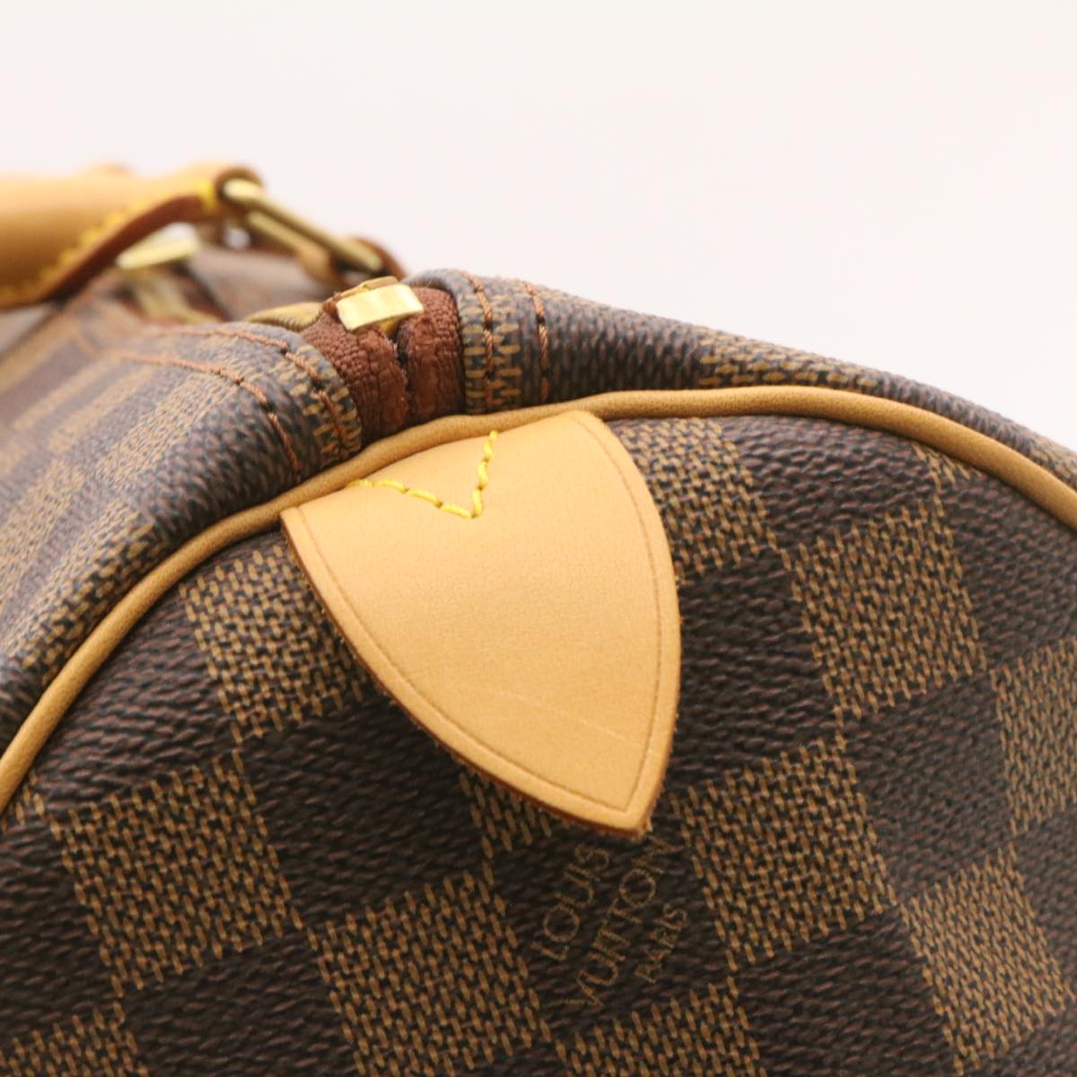 LOUIS VUITTON Damier Ebene Keepall 45 Boston Bag LV Auth 26495A