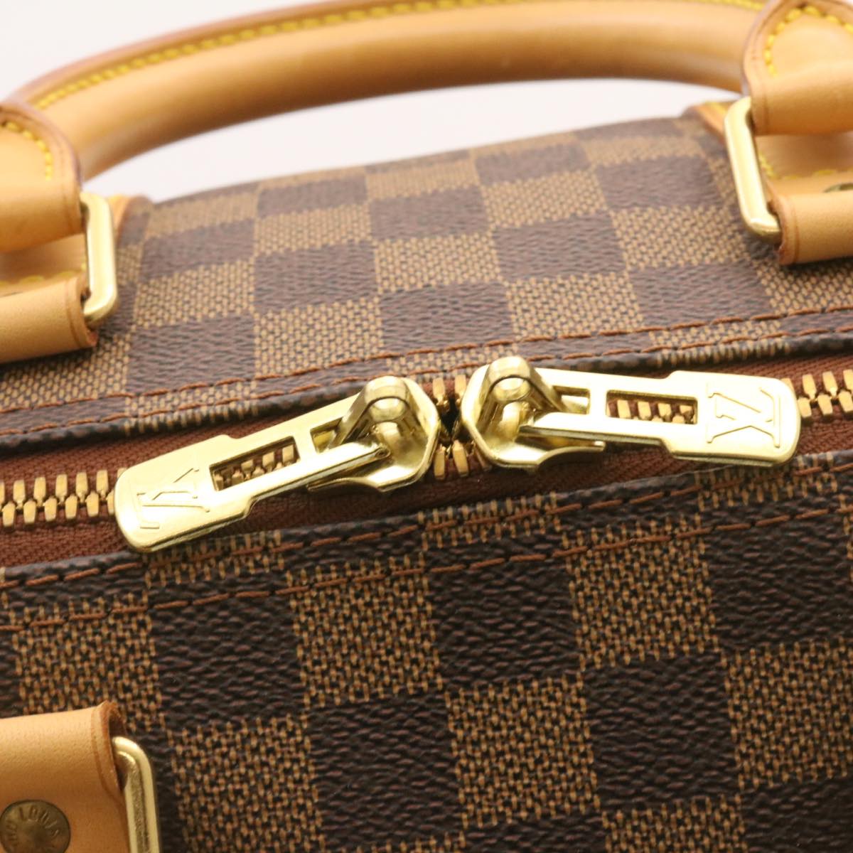 LOUIS VUITTON Damier Ebene Keepall 45 Boston Bag LV Auth 26495A